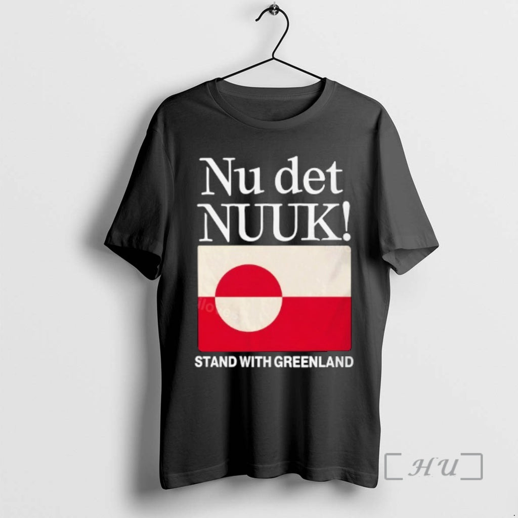 Officials Nu Det Nuuk Stand Uith Greenland Flag