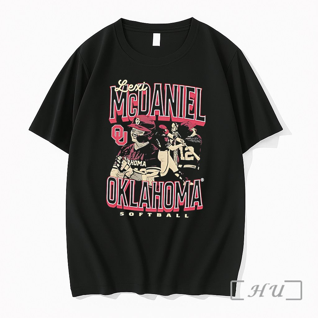 Officials Oklahoma Sooners Softball Lexi Mcdaniel Posing Vintage Tee Unisex , , , Long Sleeve Tee