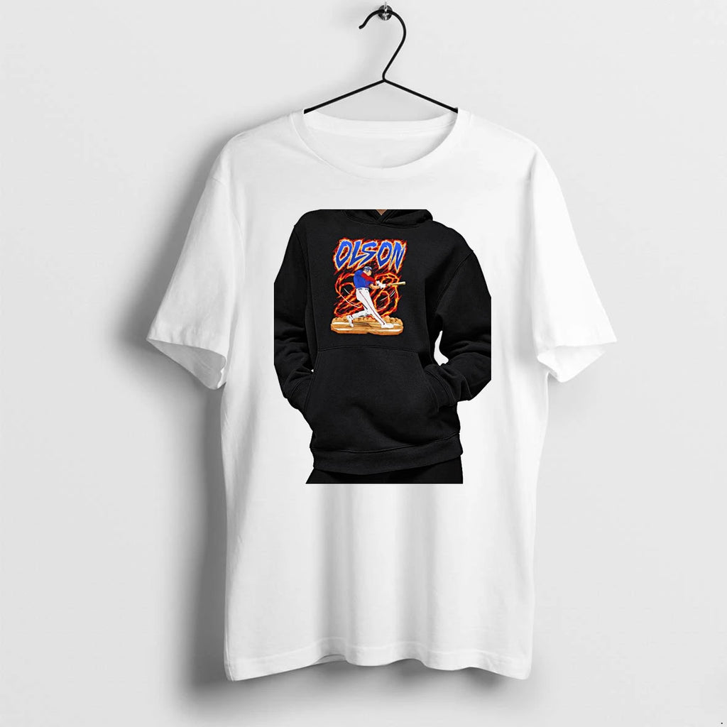 Officials Olson Baseball Player Batting Flames Premium T Shirt