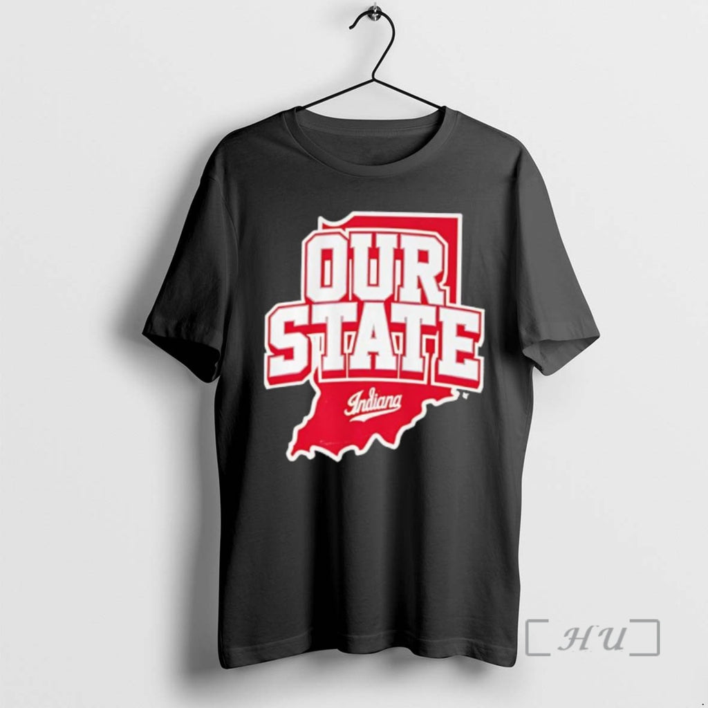 Officials Our State Indiana Red Map Graphic College Sports