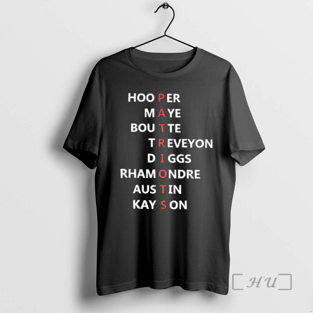 Officials Patriots Roster 2026 Hooper Maye Boutte Treveyon Diggs Rhamondre Austin Kayson Premium T Shirts