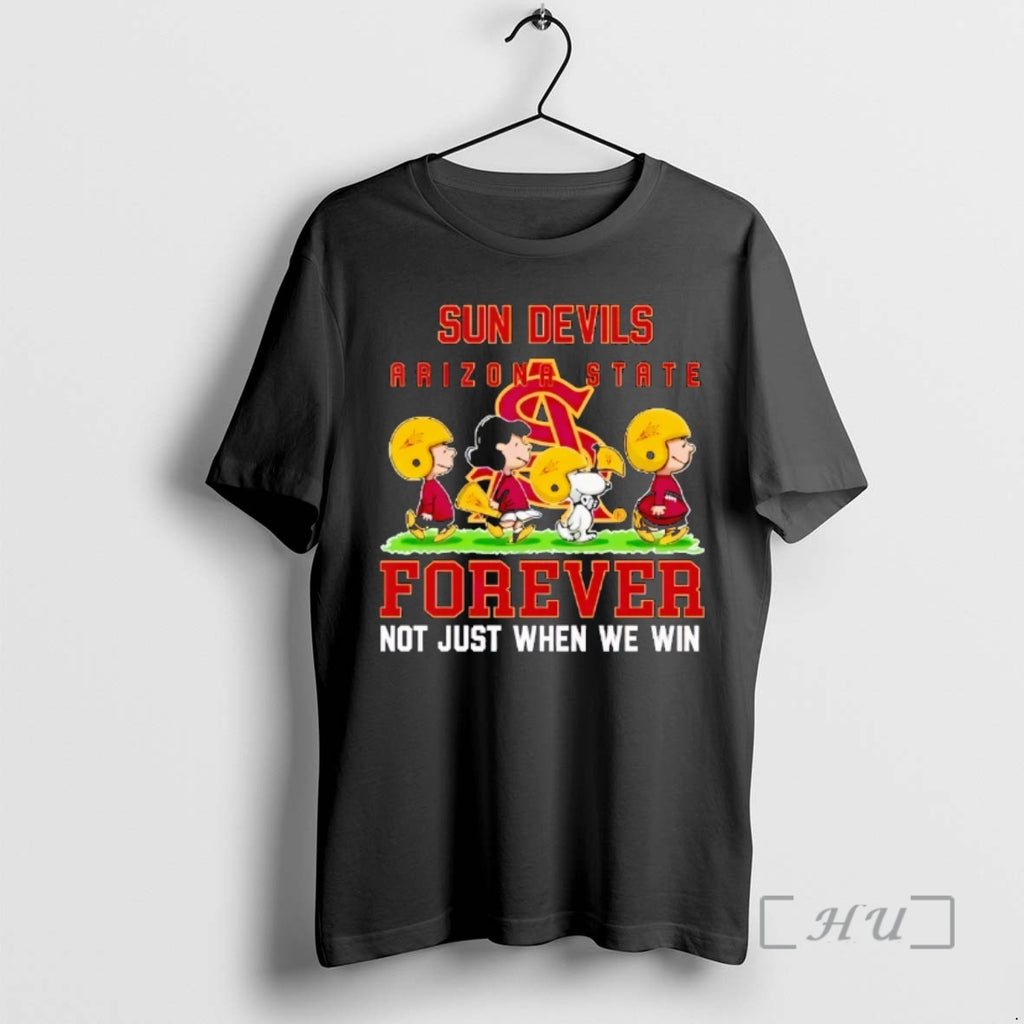 Officials Peanuts Arizona State Sun Devils Forever Not Just When We Win Premium T Shirts