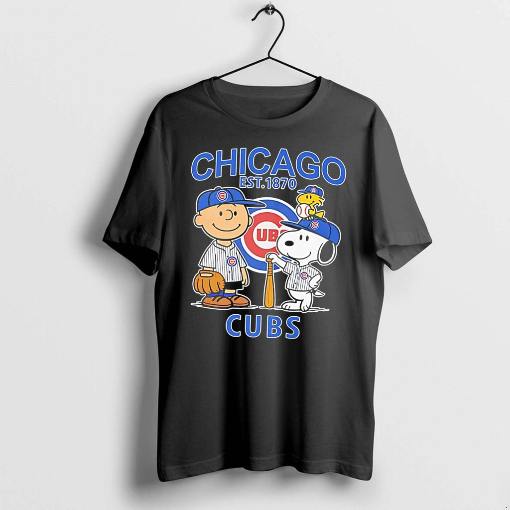 Officials Peanuts X Chicago Cubs Baseball Est 1870 Tee Premium T Shirt