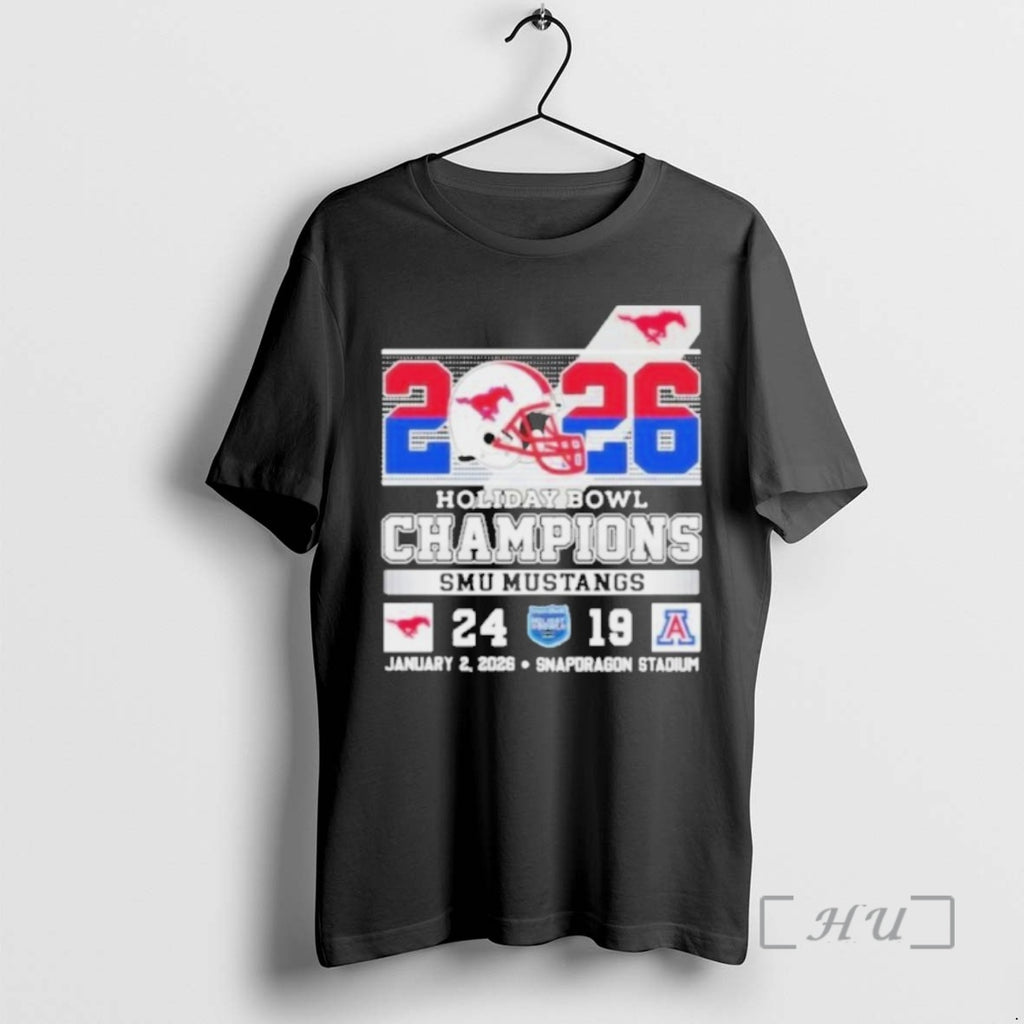 Officials Pretty Smu Mustangs Beat Arizona Wildcats At Holiday Bowl Champions 2026 Premium T Shirts