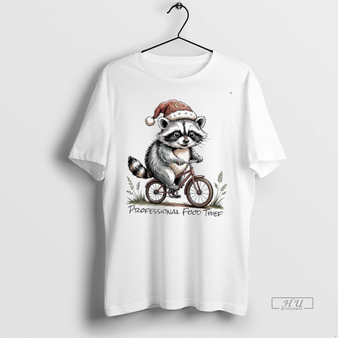 Officials Professional Food Thief Raccon Santa Hat Biking Premium Tee Shirt Sweater