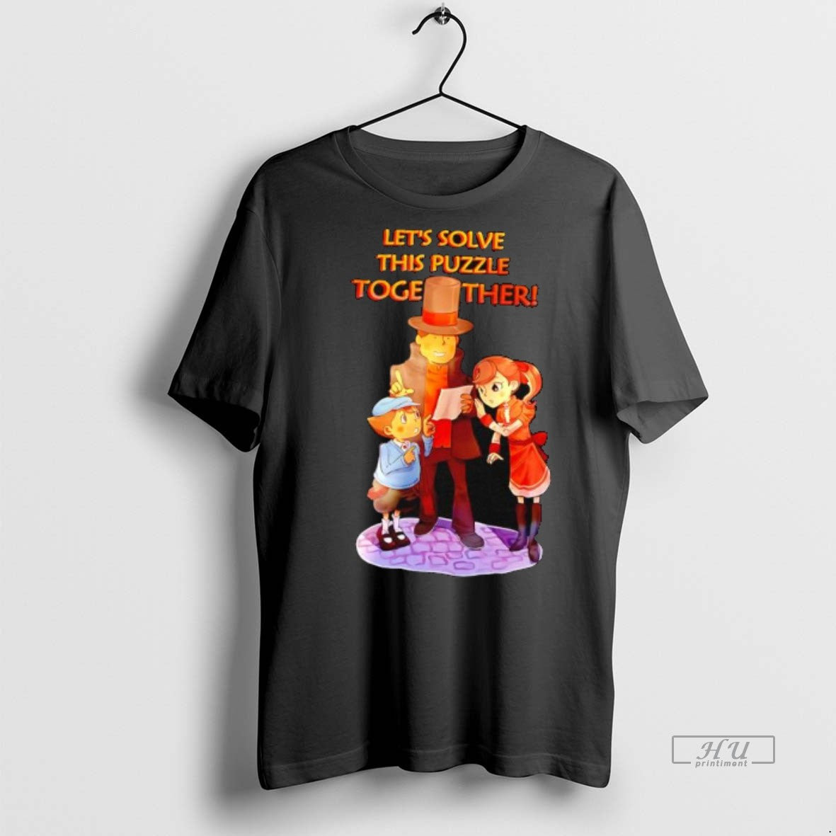 Officials Professor Layton Video Game Series Lets Solve This Puzzle Together Premium Tee Shirt Sweater