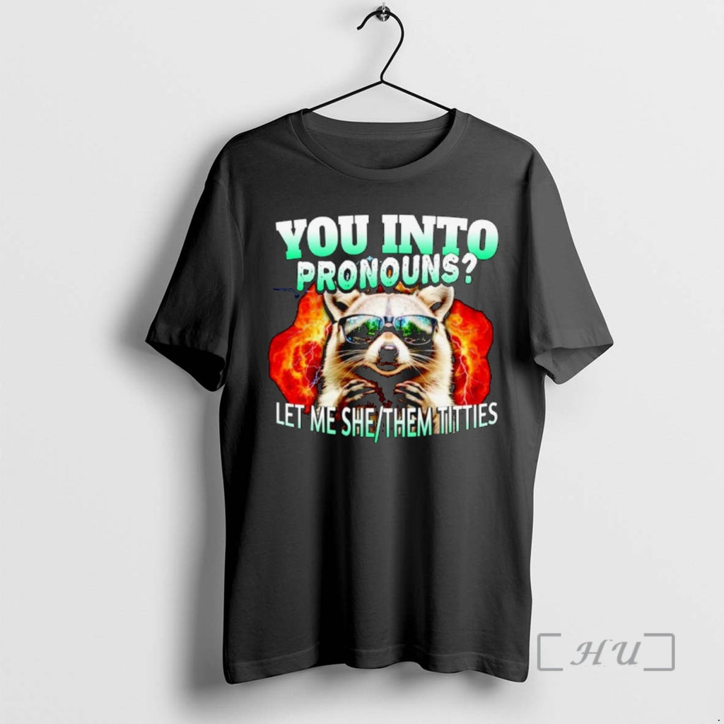 Officials Raccoon You Into Pronouns Let Me She Them Titties Ornaments Premium T Shirt Sweater