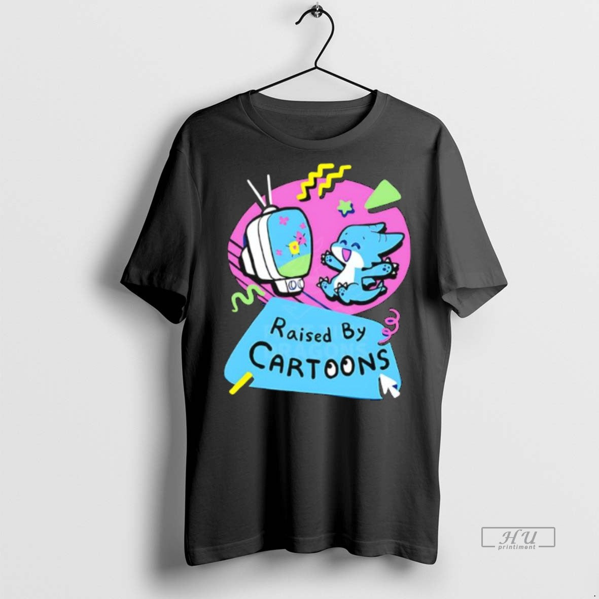Officials Raised By Cartoons Dragons Vibrant Premium Tee Shirt Sweater