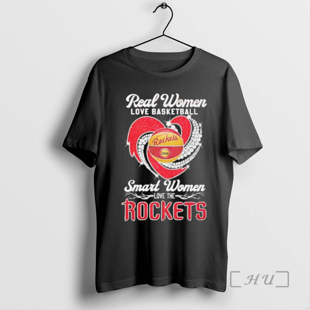 Officials Real Women Love Basketball Smart Women Love The Houston Rockets Premium T Shirts Sweater