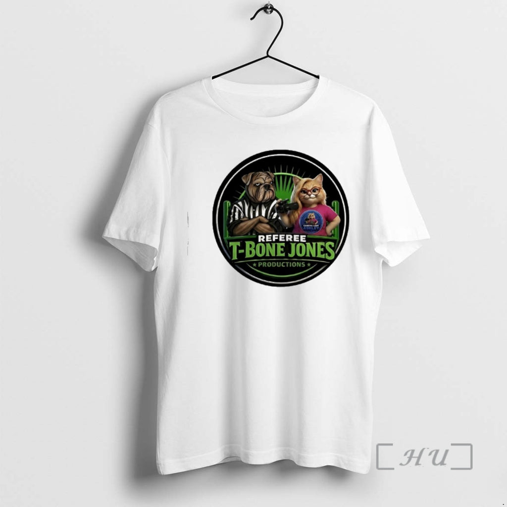Officials Referee T Bone Jones Productions New Logo In Light Blue Premium T Shirts Sweater
