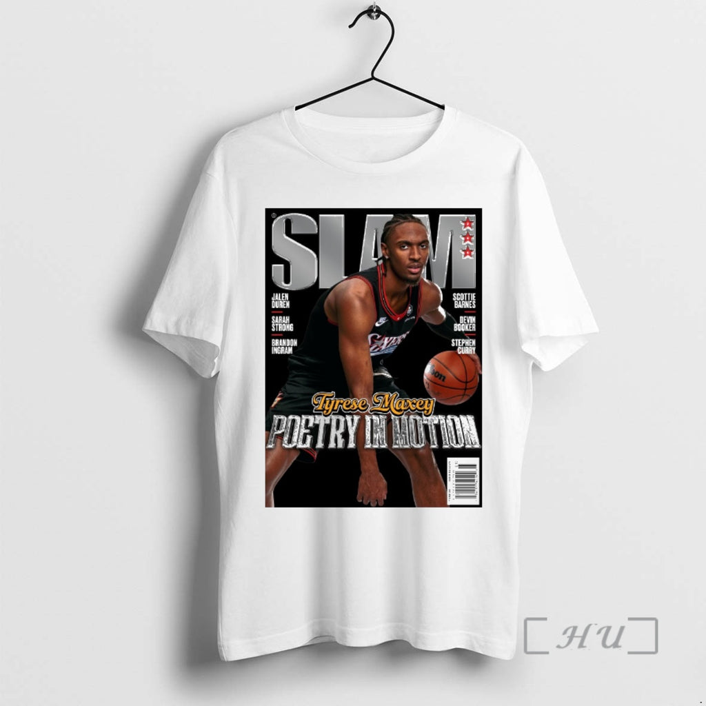 Officials Slam 260 Tyrese Maxey Poetry In Motion Magazine Philadelphia 76ers Premium T Shirts Sweater