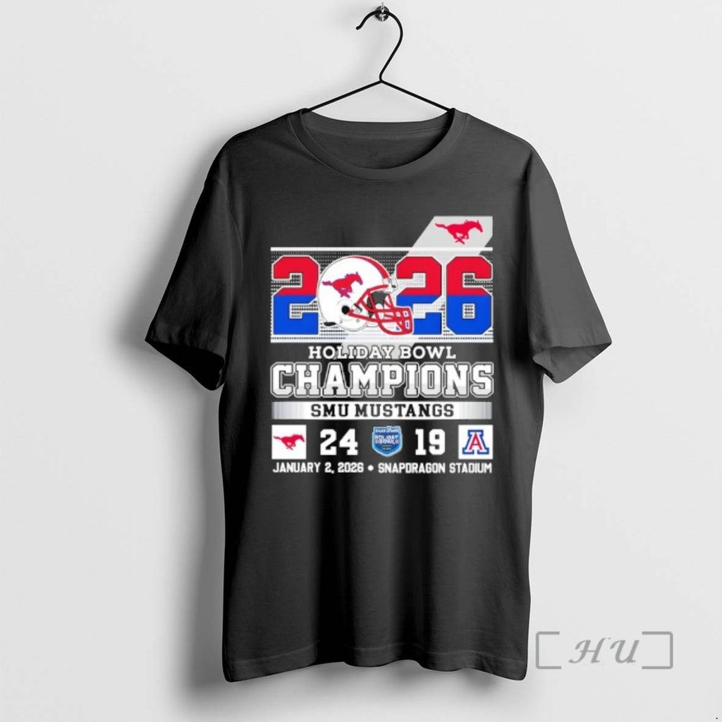 Officials Smu Mustangs Beat Arizona Wildcats At Holiday Bowl Champions 2026 Premium T Shirts Sweater