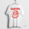 Officials Santa Claus Big Face Santifa Anti Fascism Antifa Santa Christmas Premium Tee Shirt Sweater