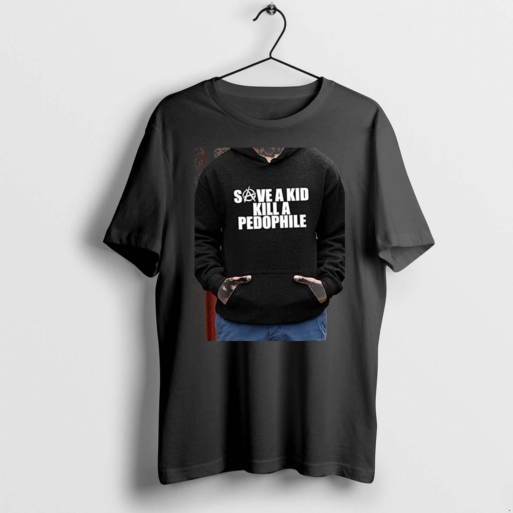 Officials Save A Kid Kill A Pedophile Anarchy Symbol Message Premium T Shirt