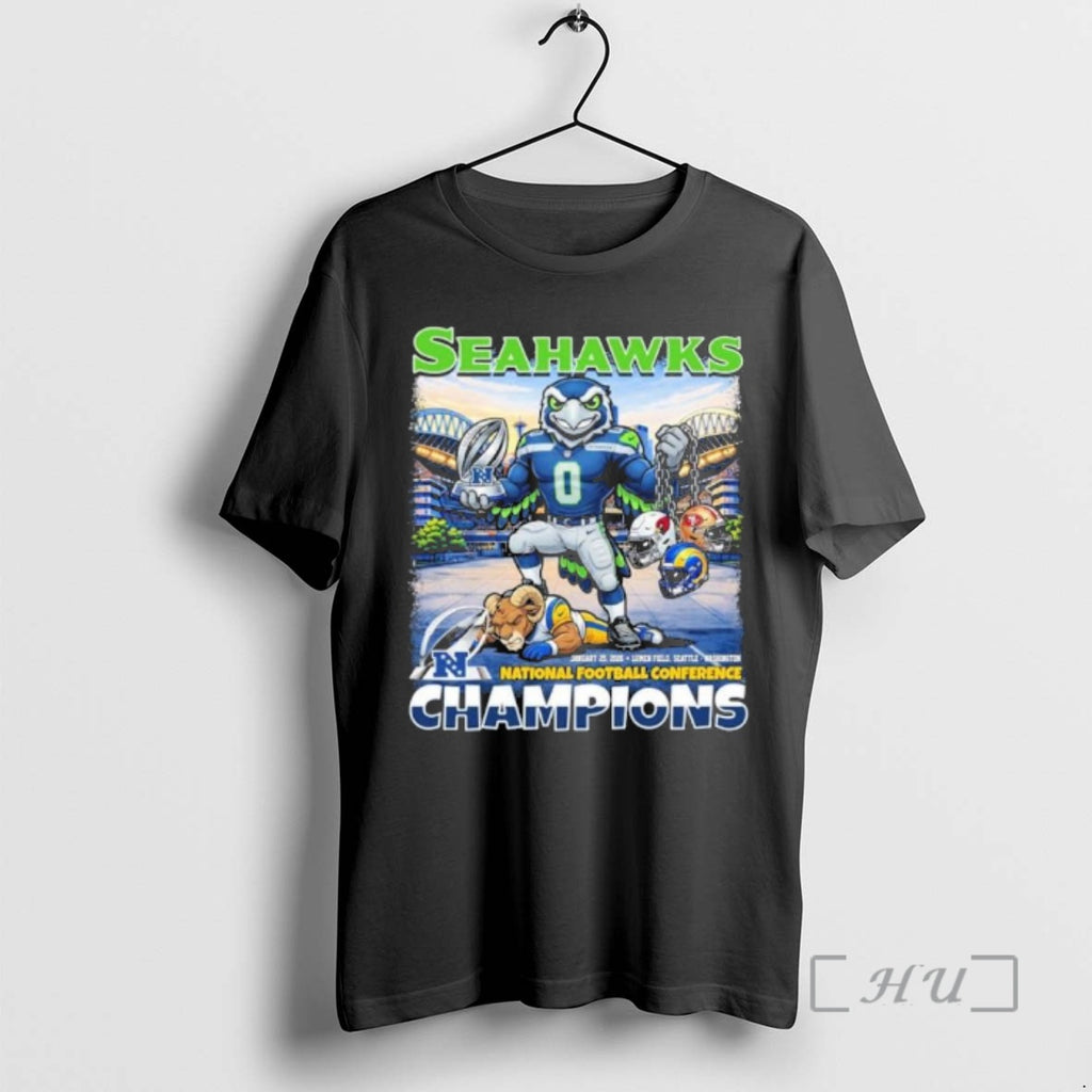 Officials Seahawks Beat Rams Nfc Champions Vintage Mascot