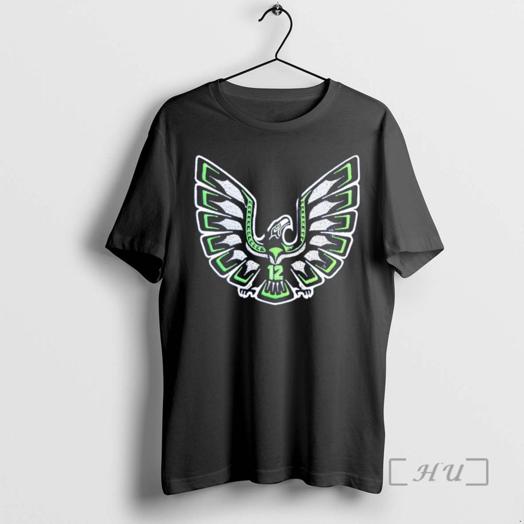 Officials Seattle Tribal Hawk 12th Man Logo