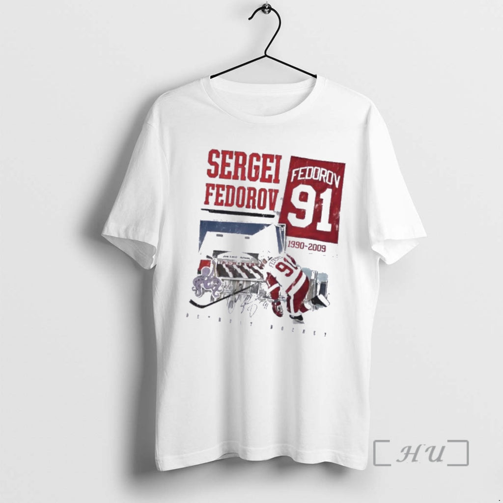 Officials Sergei Fedorov Detroit Red Wings Hockey Retirement Signature