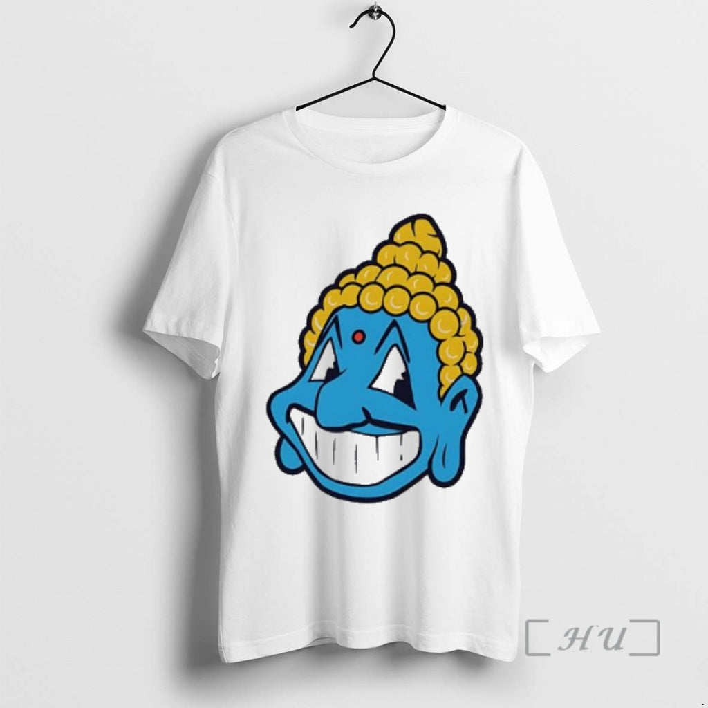 Officials Smiling Blue Buddha Cartoon Mascot