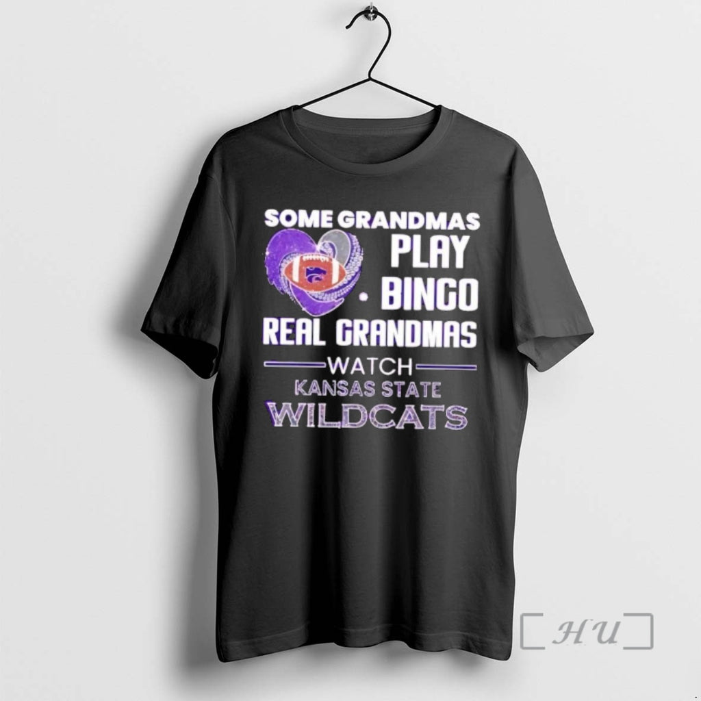 Officials Some Grandmas Play Bingo Real Grandmas Watch Kansas State Wildcats Premium T Shirts Sweater