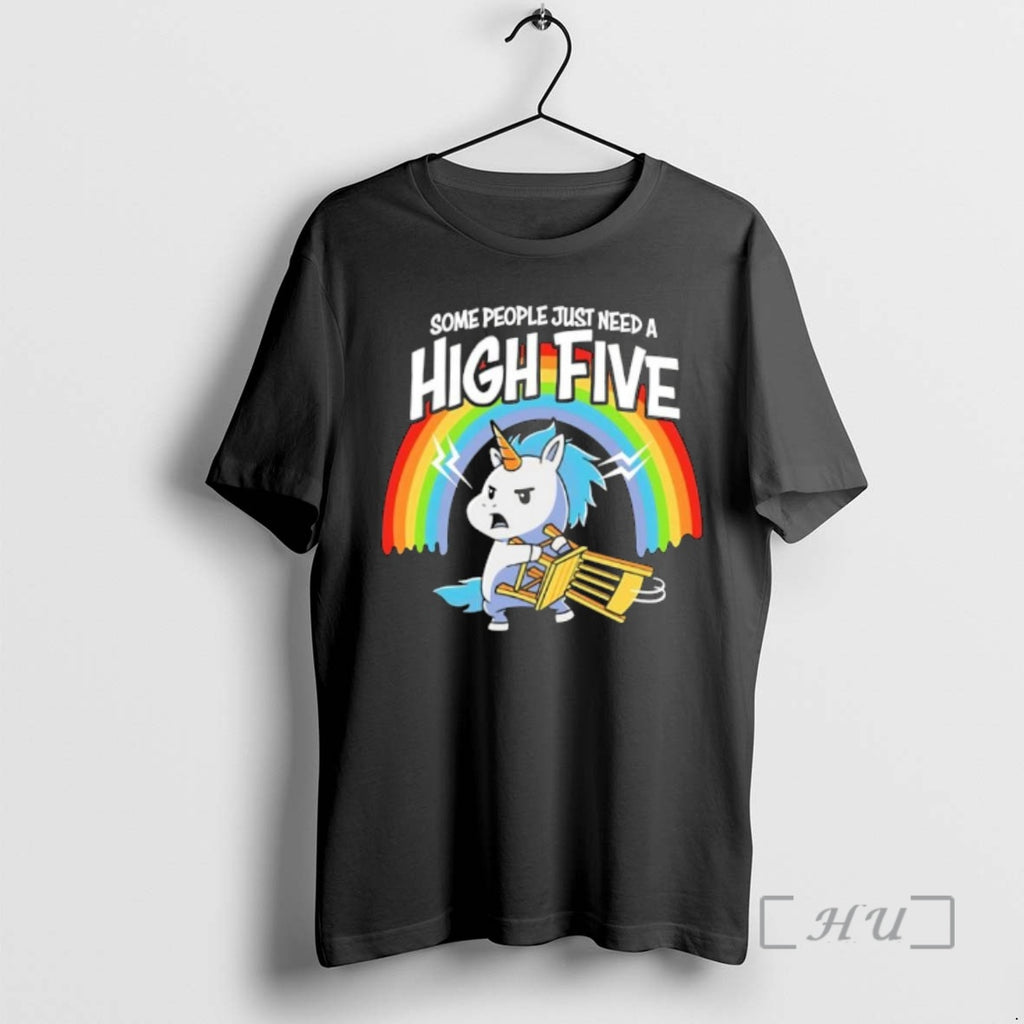 Officials Some People Just Need A High Five Unicorn Metal Chair Premium T Shirts Sweater