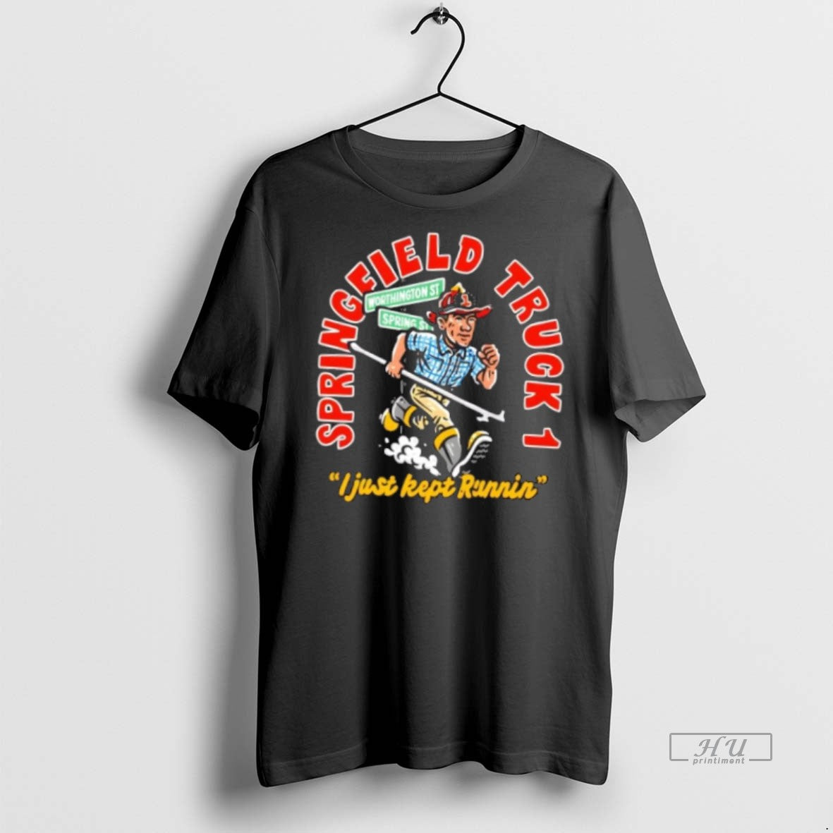 Officials Springfield Fire Truck 1 I Just Kept Runnin Premium Tee Shirt Sweater