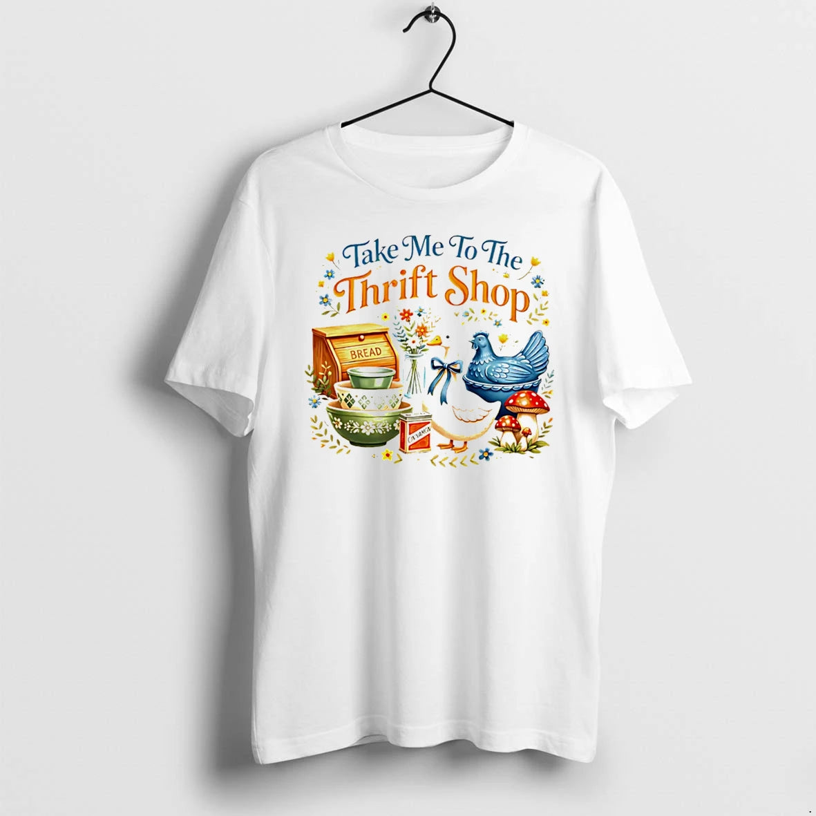 Officials Take Me To The Thrift Shop Cottagecore Duck And Chicken Tee