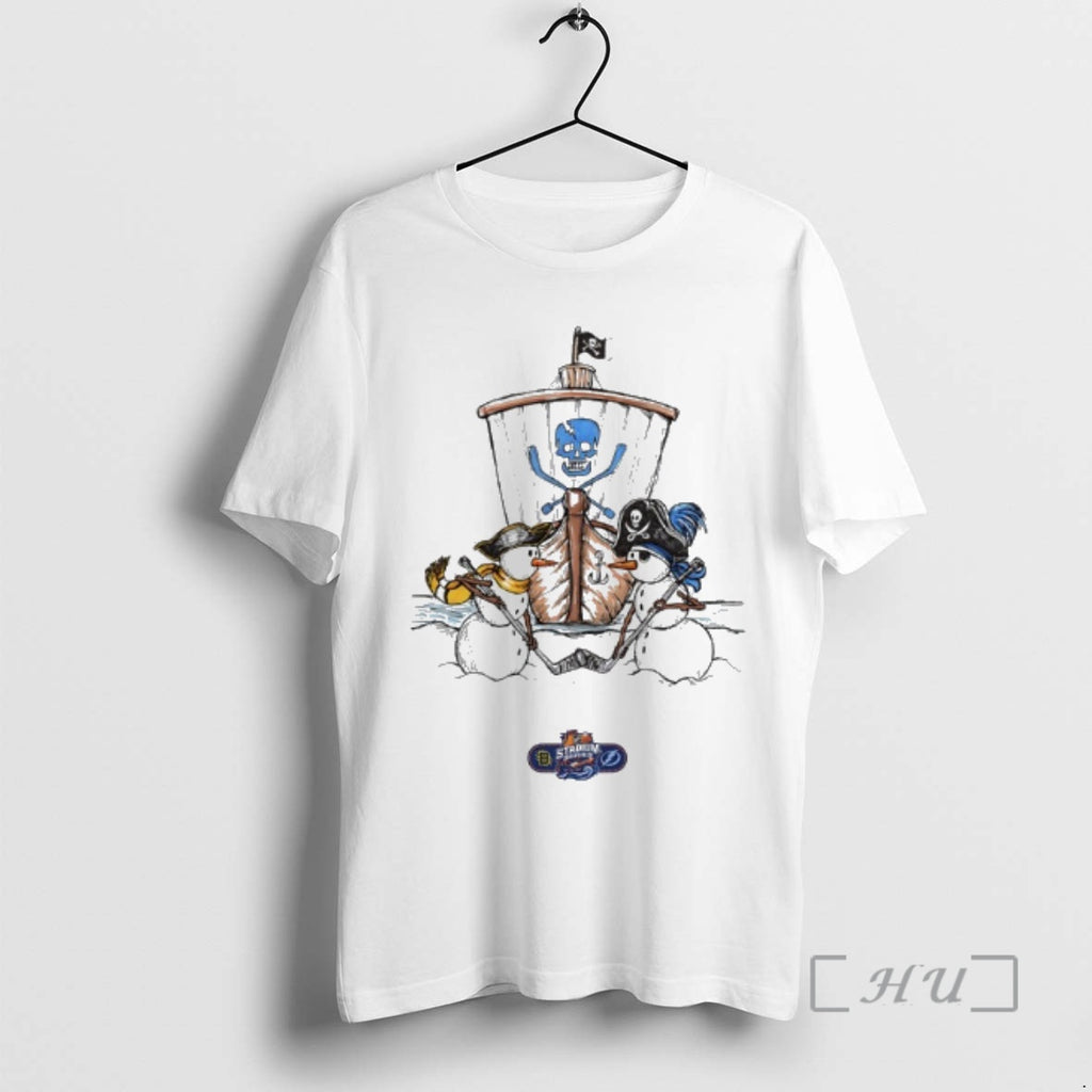 Officials Tampa Bay Lightning Vs Boston Bruins 2026 Nhl Stadium Series Snowman Premium T Shirts