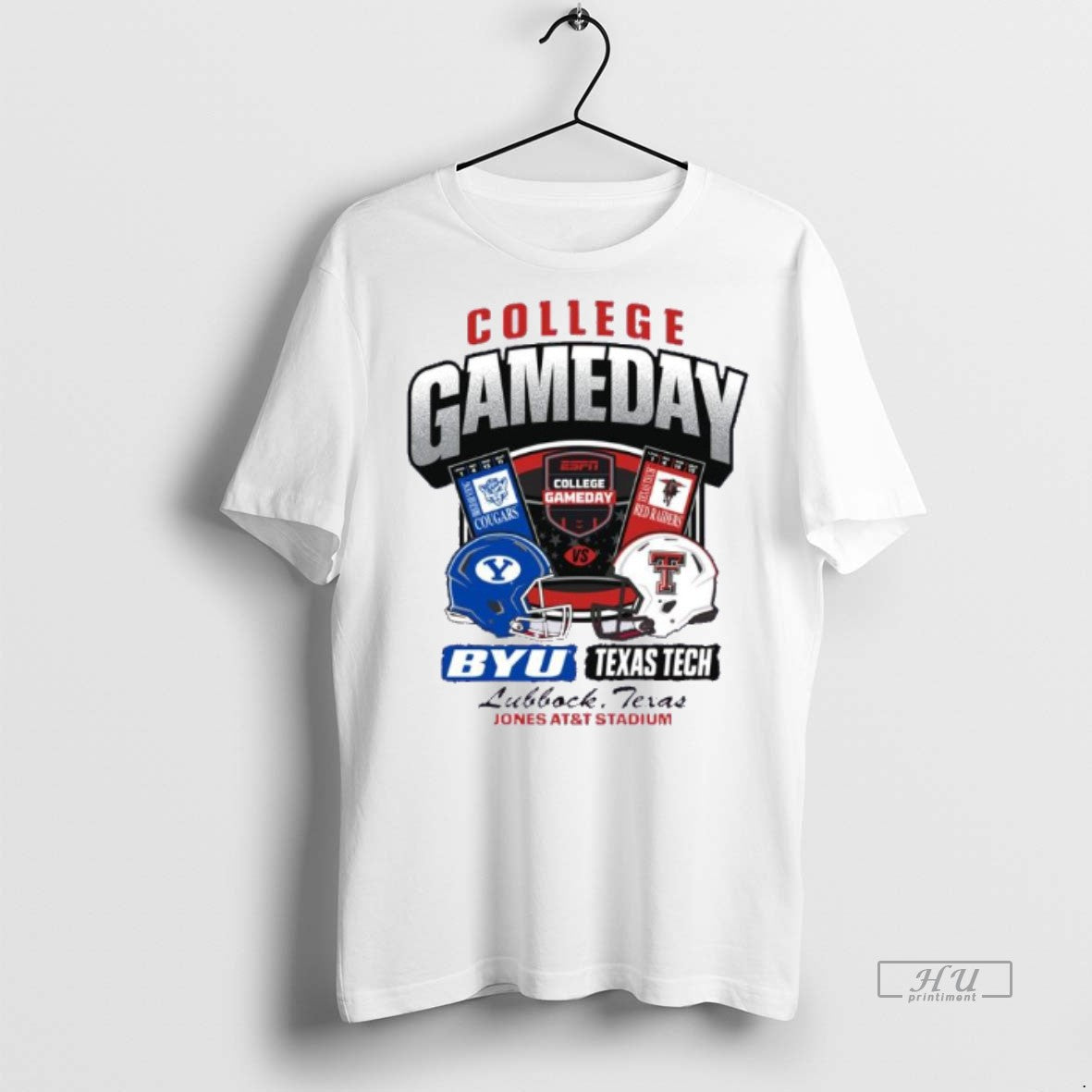 Officials Texas Tech Vs Byu Cougars 2025 College Gameday Duel Helmet Premium Tee Shirt Sweater