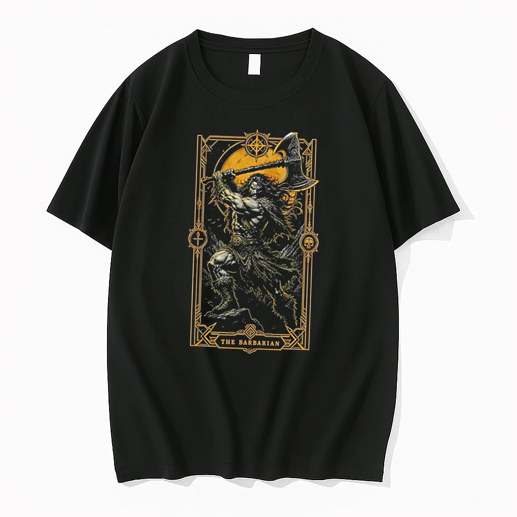 Officials The Barbarian Fantasy Warrior With Battle Axe Tee Premium T Shirt