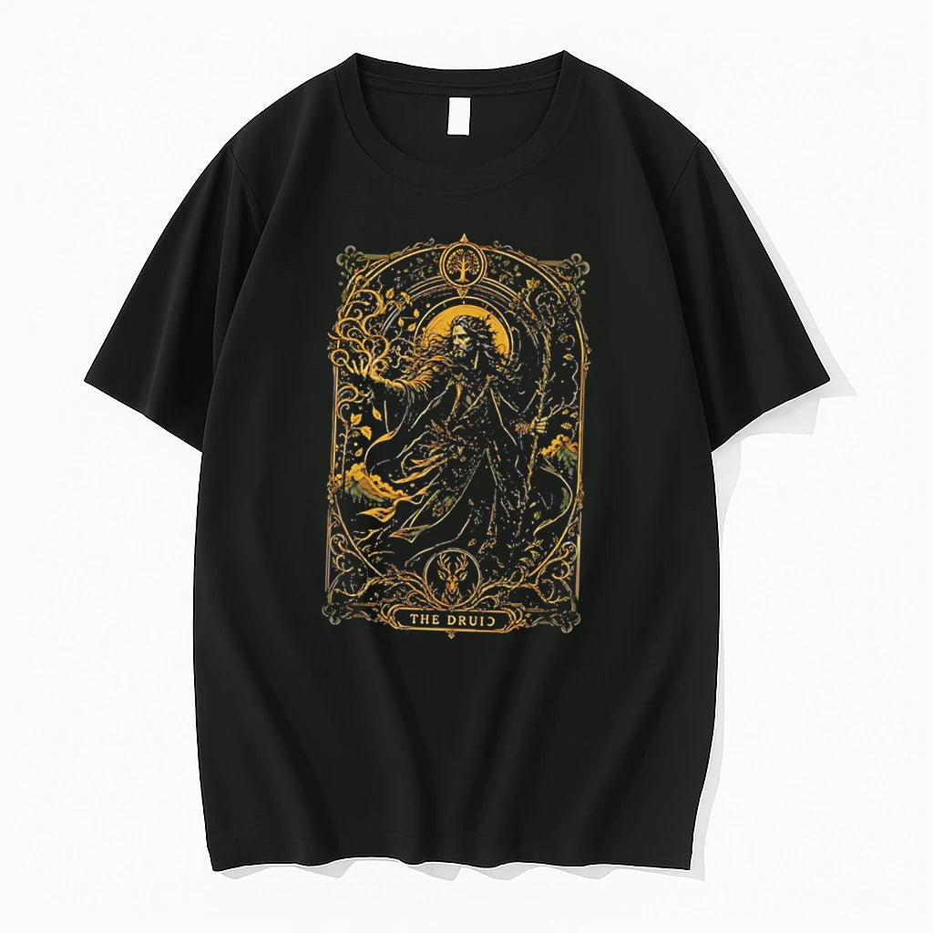 Officials The Druid Fantasy Forest Magic Celtic Art Tee Premium T Shirt