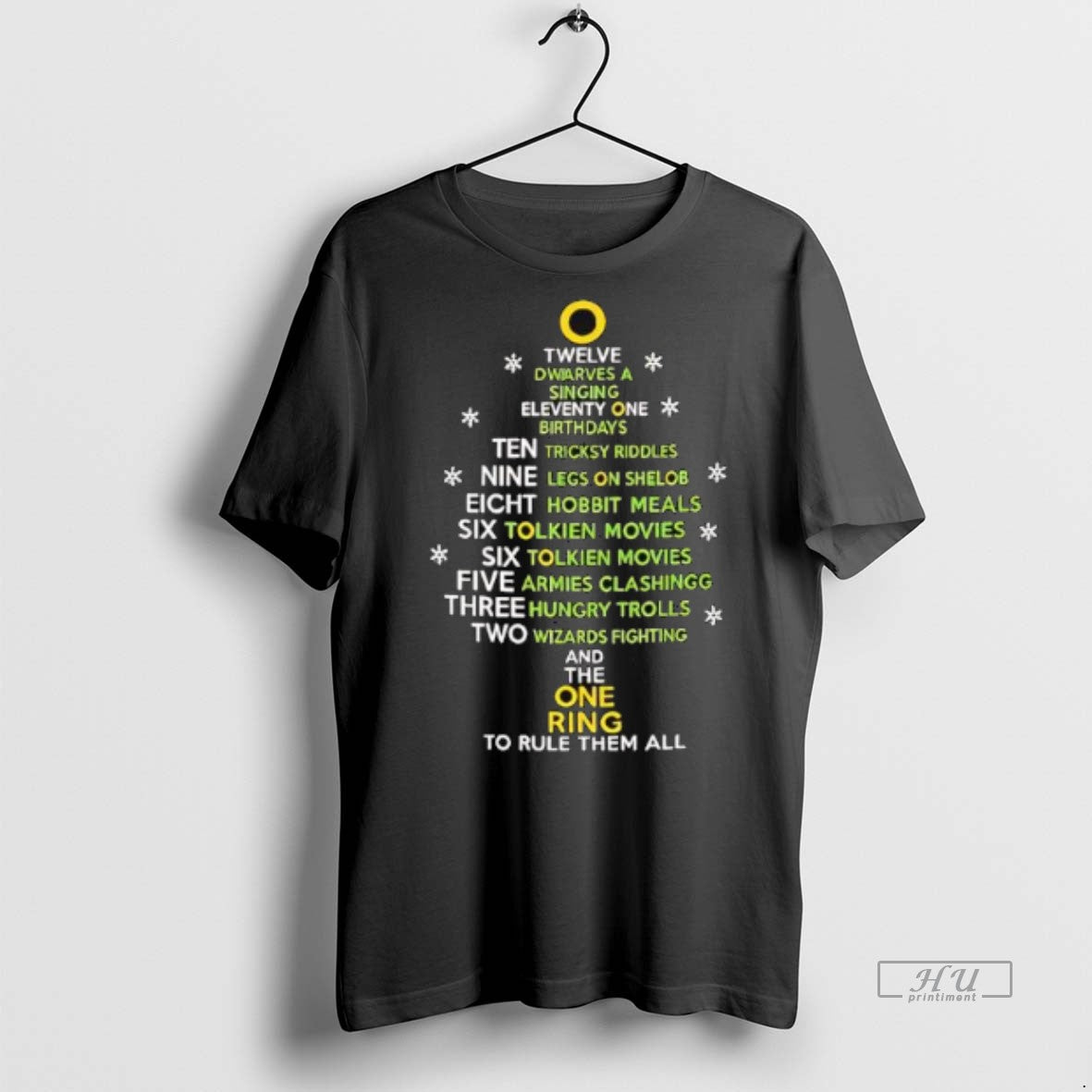 Officials The One Ring Christmas Carol List Graphic Premium Tee Shirt Sweater