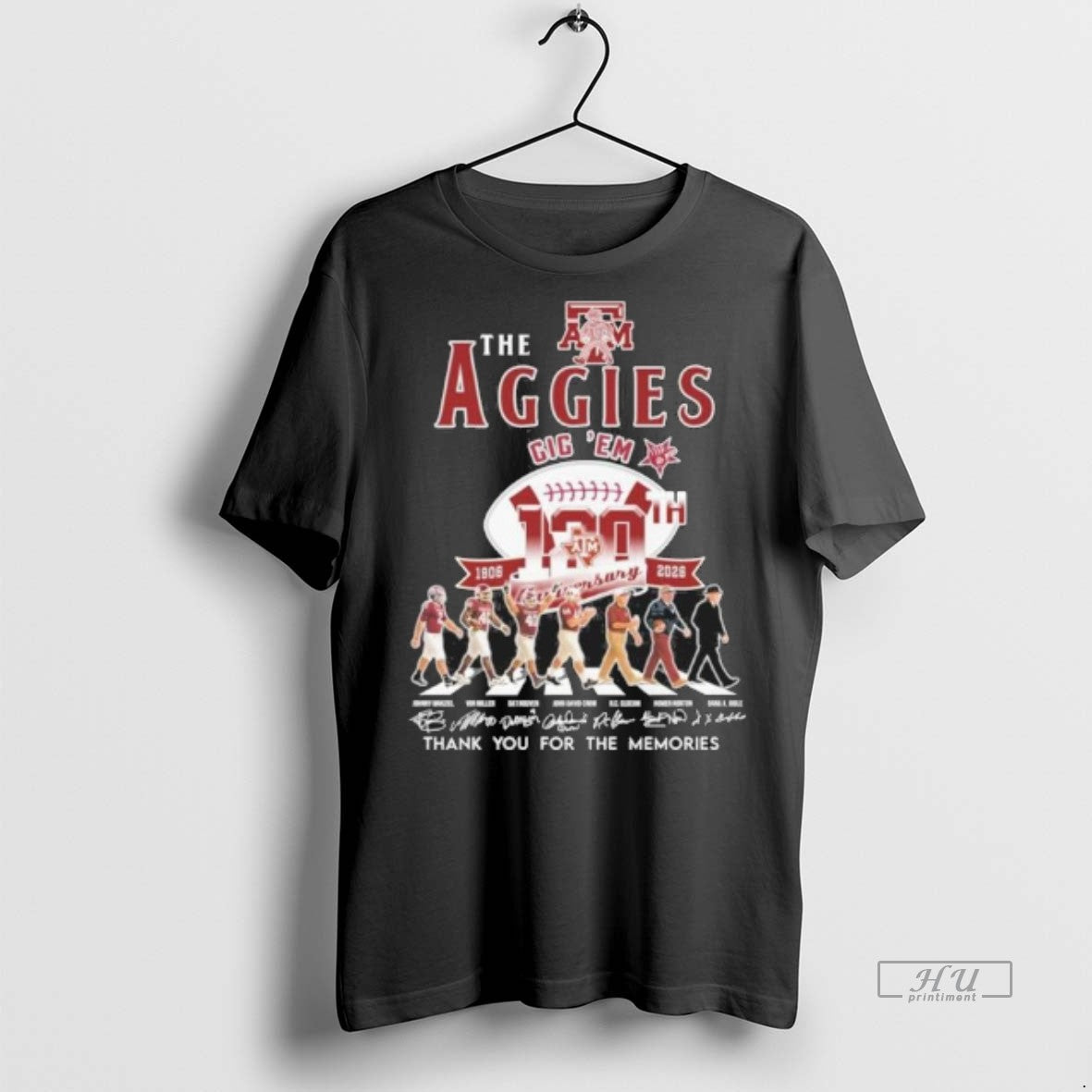 Officials The Texas Am Aggies Abbey Road Gig Em 120th Anniversary Premium Tee Shirt Sweater