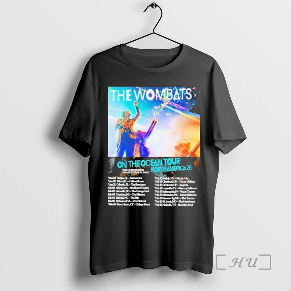 Officials The Wombats Oh The Ocean North America Tour 2026 Dates Premium T Shirts Sweater