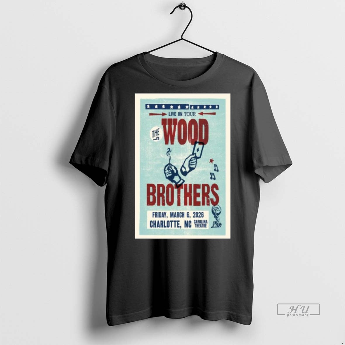 Officials The Wood Brothers Charlotte Nc March 6 2026 Concert Premium Tee Shirt Sweater