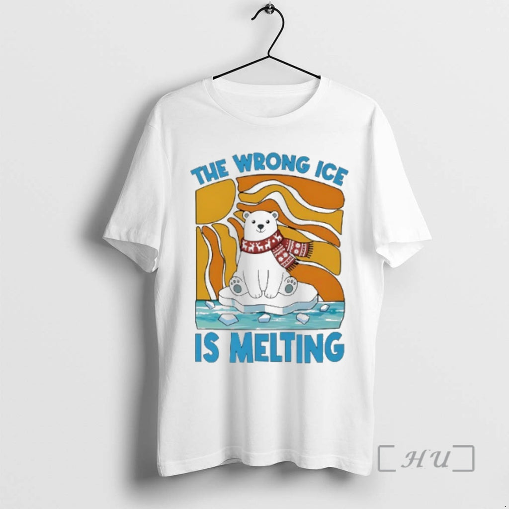 Officials The Wrong Ice Is Melting Polar Bear Abolish Ice Cartoon Premium T Shirts Sweater