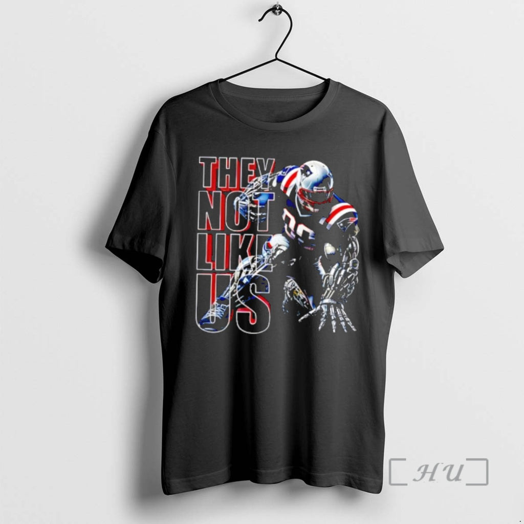 Officials They Not Like Us Patriots Football Cyborg Player Graphic