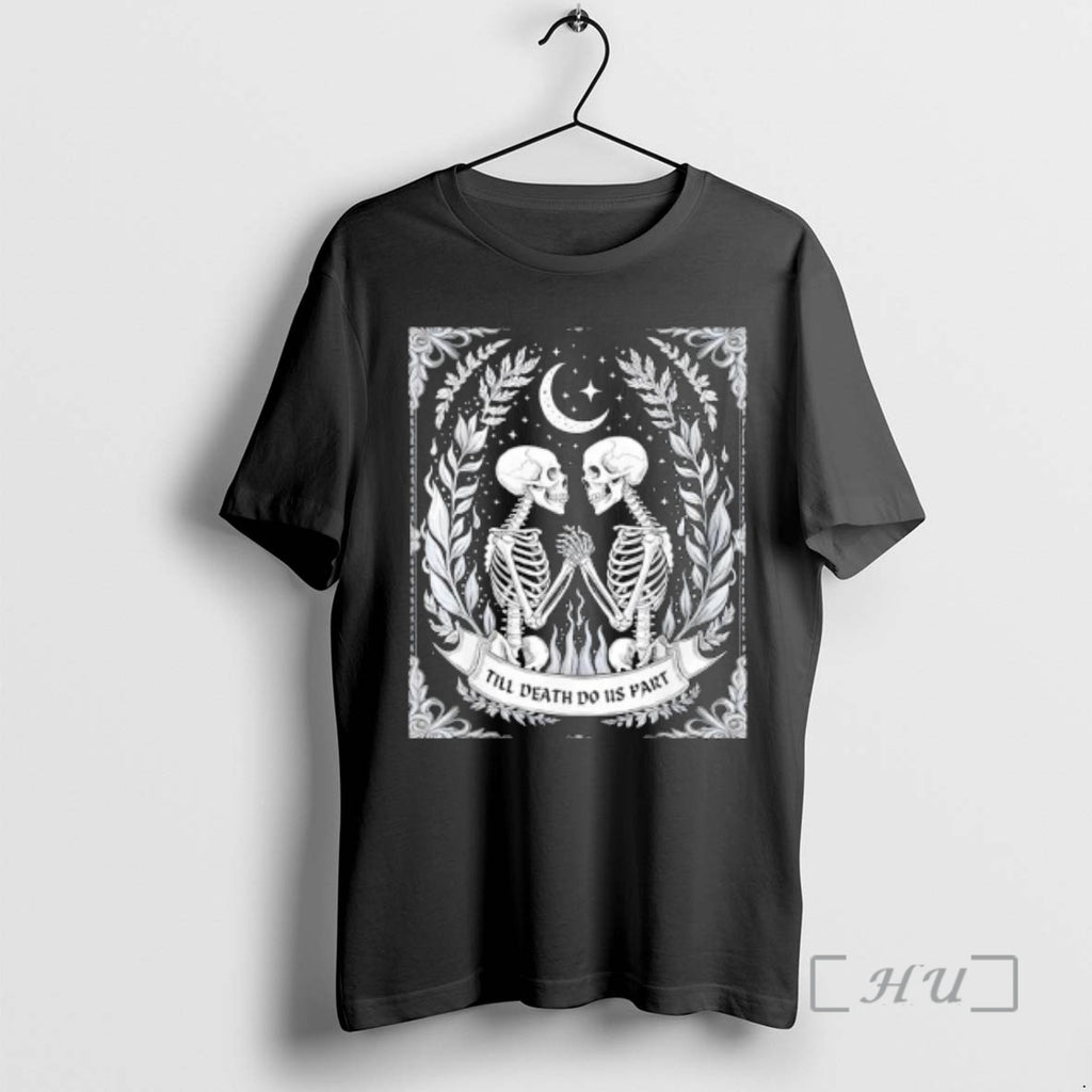 Officials Till Death Do Us Part Spooky Season Happy Halloween Skeleton Premium T Shirts Sweater