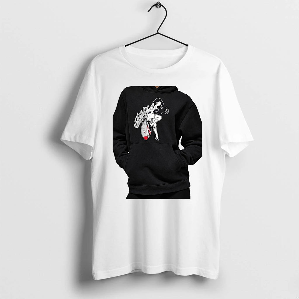 Officials Twisted Bombshell Pin Up Girl Shark Mouth Bomb Premium T Shirt