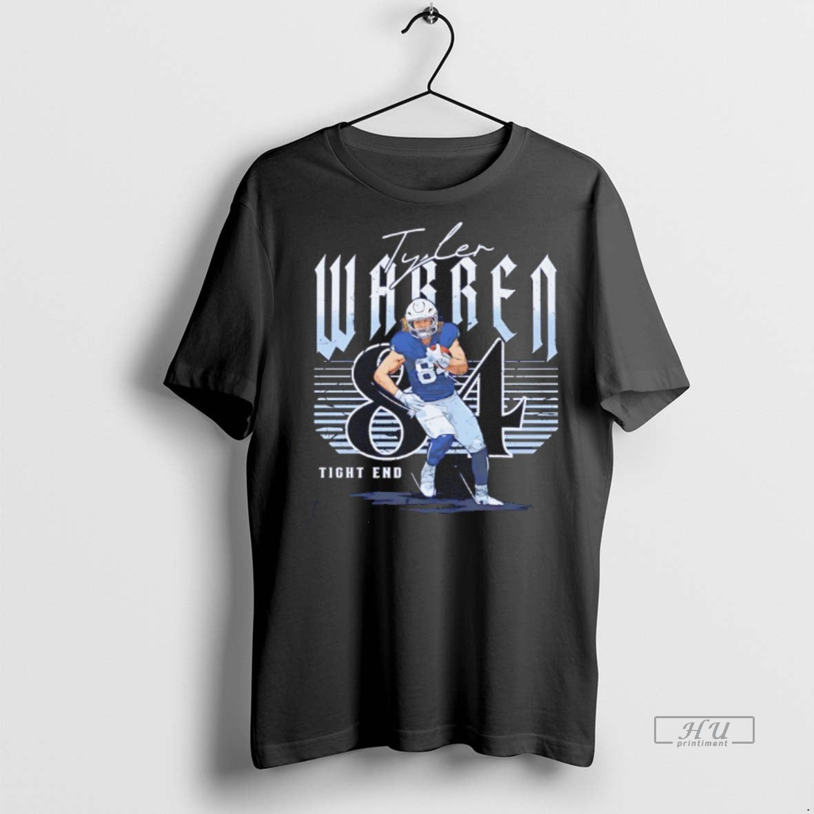 Officials Tyler Warren 84 Indianapolis Colts Player Name Number Signature Premium Tee Shirt Sweater