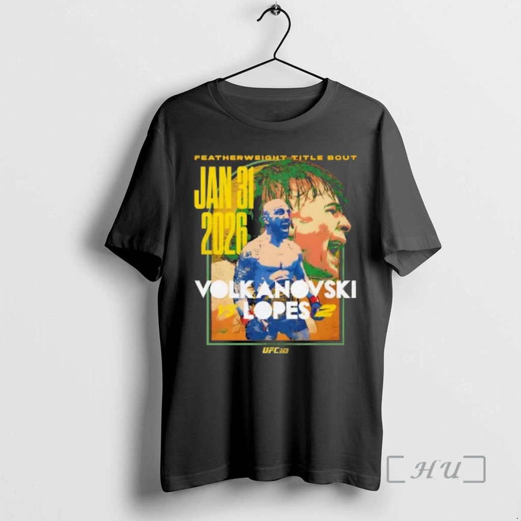 Officials Ufc 325 Volkanovski Vs Lopes 2 Match Up Jan 31 2026 Premium T Shirts