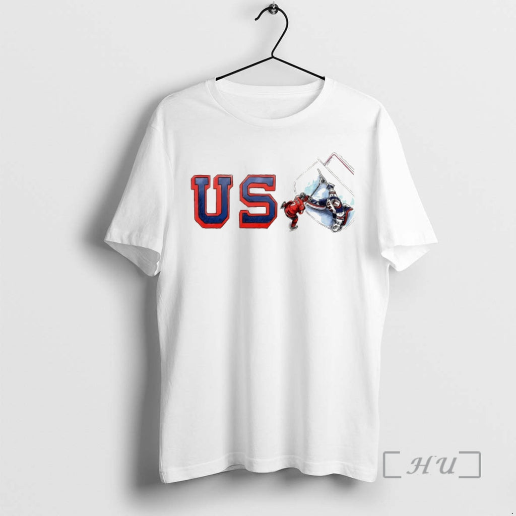 Officials Us Usa Hockey Olympic Milano Cortina 2026 Winter Sports Italy Art Premium T Shirts