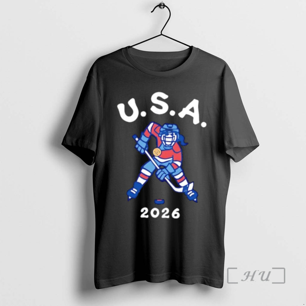 Officials Usa 2026 Womens Hockey Player With Gold Medal