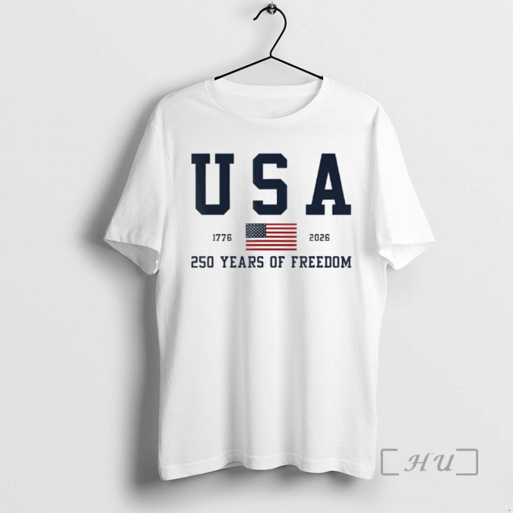 Officials Usa 250 Years Of Freedom 1776 2026 Americas 250th Birthday Retro Premium T Shirts