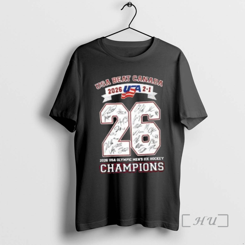 Officials Usa Beat Canada 2026 2 1 Champions Signature