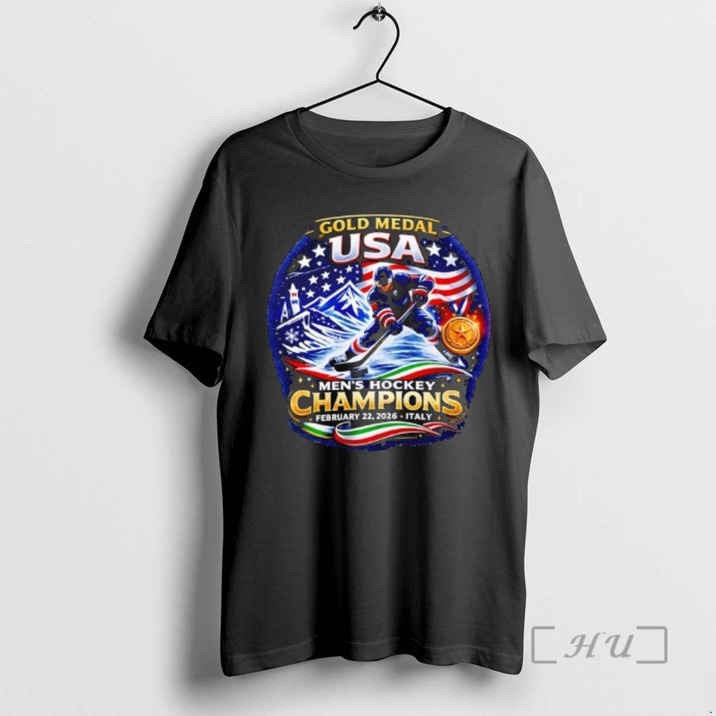 Officials Usa Men Hockey Gold Medal Champions 2026 Italy Commemorative