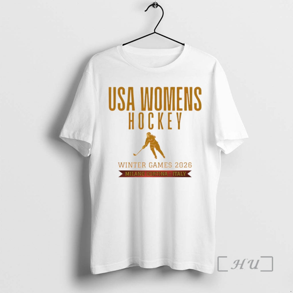 Officials Usa Womens Hockey 2026 Winter Games 2026 Milano Cortina Italy Premium T Shirts Sweater