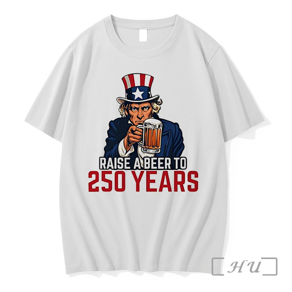 Officials Uncle Sam Raise A Beer To 250 Years Unisex , , , Long Sleeve Tee