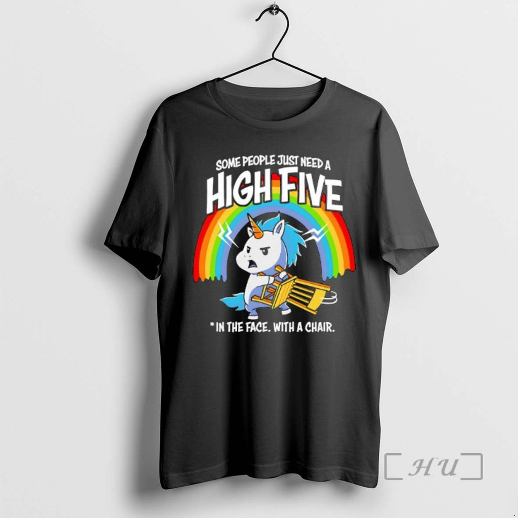 Officials Unicorn Rainbow Some People Just Need A High Five In The Face With