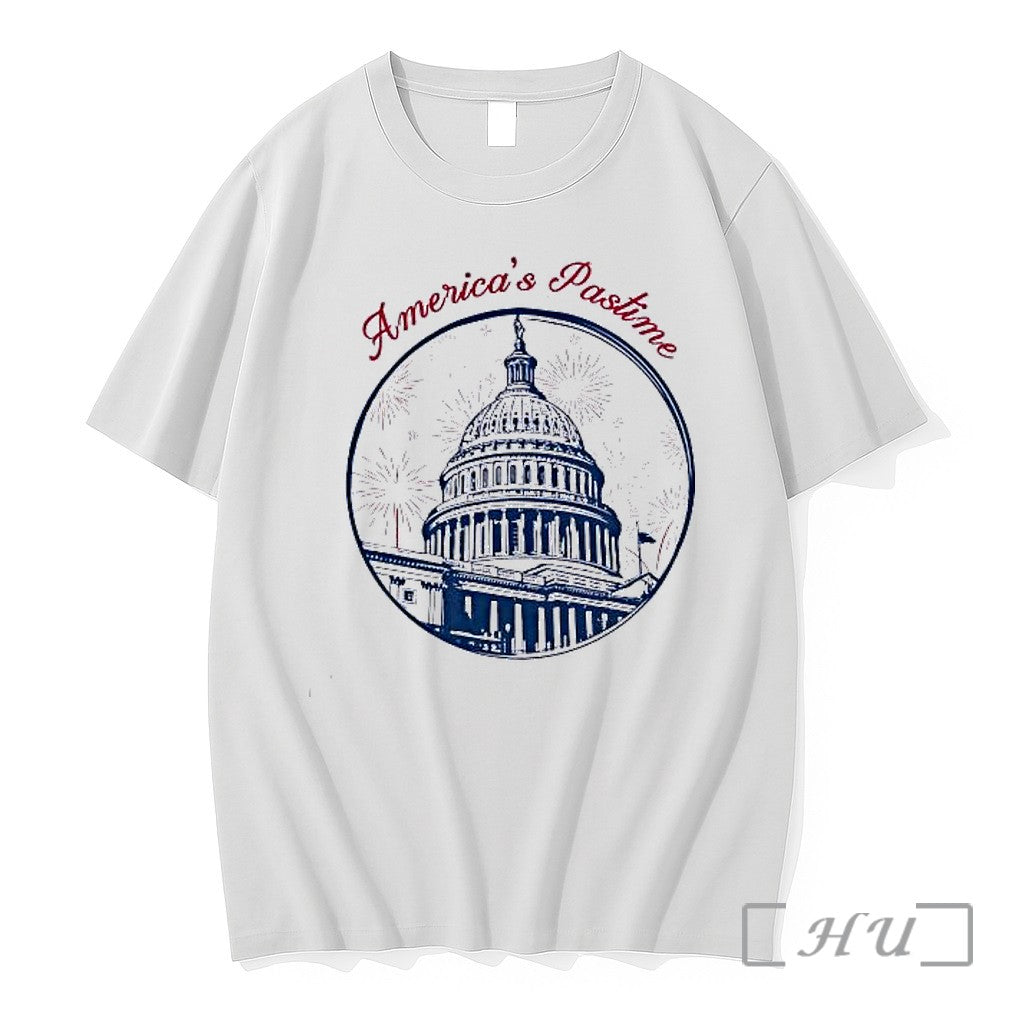 Officials United States Capitol Building Americas Pastime Baseball Fireworks Mlb Unisex , , , Long Sleeve Tee