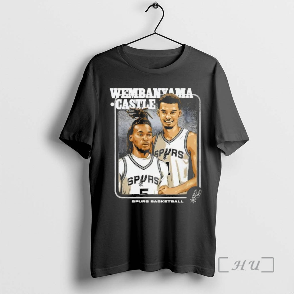 Officials Victor Wembanyama And Stephon Castle San Antonio Spurs Step Brothers Basketball Premium T Shirts